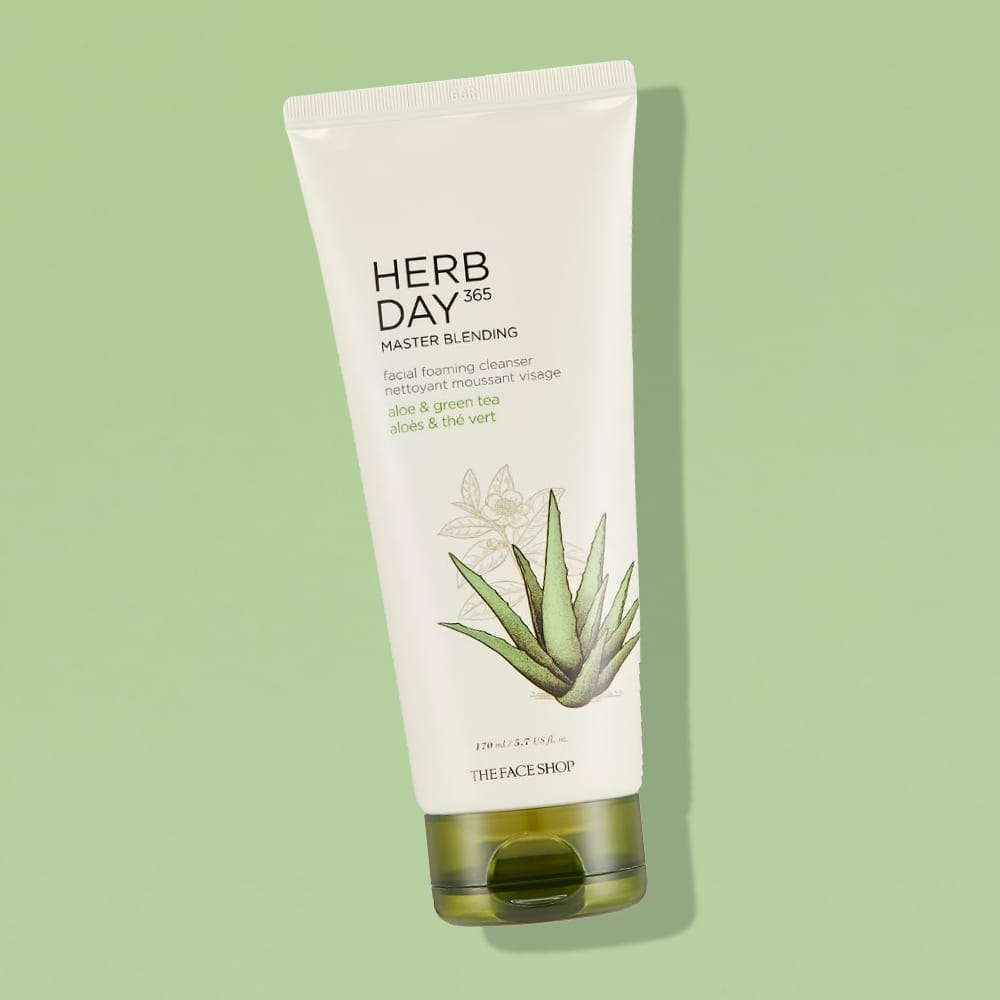 HERB DAY 365 MASTER BLENDING FOAMING CLEANSER ALOE VERA AND GREEN TEA - 170ml
