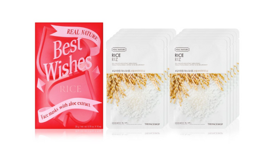 REAL NATURE RICE FACE MASK 10 SHEETS SET